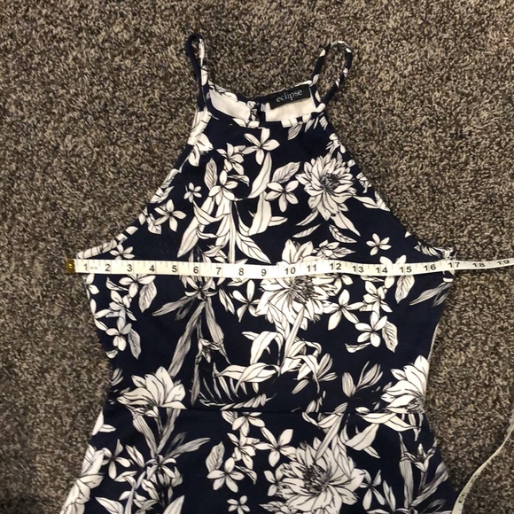Eclipse Navy & White Floral Halter Dress - Picture 5 of 8